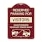 Signmission Reserved Parking for Visitors Unauthorized Vehicles Towed Away Alum Sign, 24" x 18", BU-1824-23069 A-DES-BU-1824-23069 - alternate 1